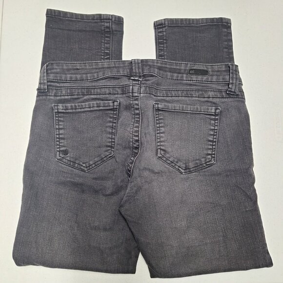 Kut From The Kloth Jeans Gray Black Womens 8 Petite Short Straight Leg - Picture 2 of 8